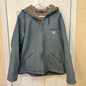 Women’s Blue Sherpa Lined Carhartt Jacket